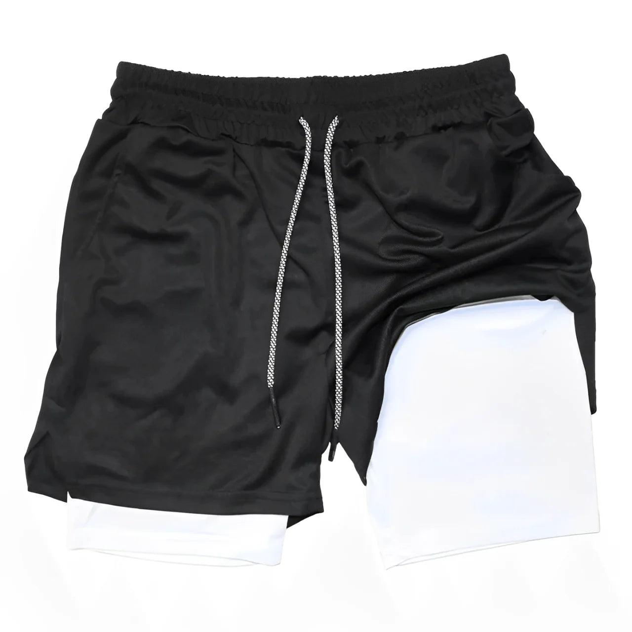 SHORTS ESPORTIVO DE TREINO VELOXY | Preto e Branco
